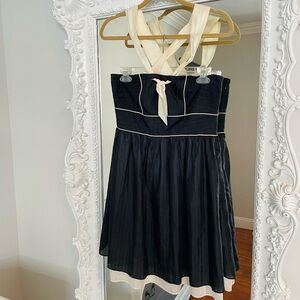 Twinkle by Wenlan Black and Cream Dress